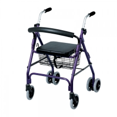 4 wheel walker with push down brakes