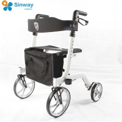 Outdoor Rollator Walker With 10inch Wheel With Hidden Cable